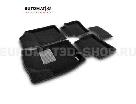 Текстильные 3D коврики Euromat3D Business в салон для Kia Ceed (2006-2012) № EMC3D-002722