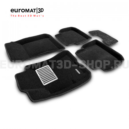 Текстильные 3D коврики Euromat3D Lux в салон для Subaru Outback (2002-2009) № EM3D-004707