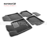 Текстильные 3D коврики Euromat3D Business в салон для Kia Optima (2016-) № EMC3D-002929G Серые