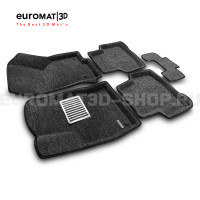 Текстильные 3D коврики Euromat3D Lux в салон для Volkswagen Taos (2021-) № EM3D-004501G Серые