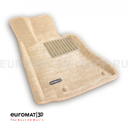 Текстильные 3D коврики Euromat3D Business в салон для Mercedes E-Class (W214) (2023-) № EMC3D-003525T Бежевые