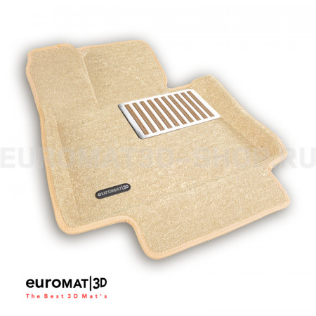 Текстильные 3D коврики Euromat3D Lux в салон для Changan UNI-T (2023-) № EM3D-001333T Бежевые